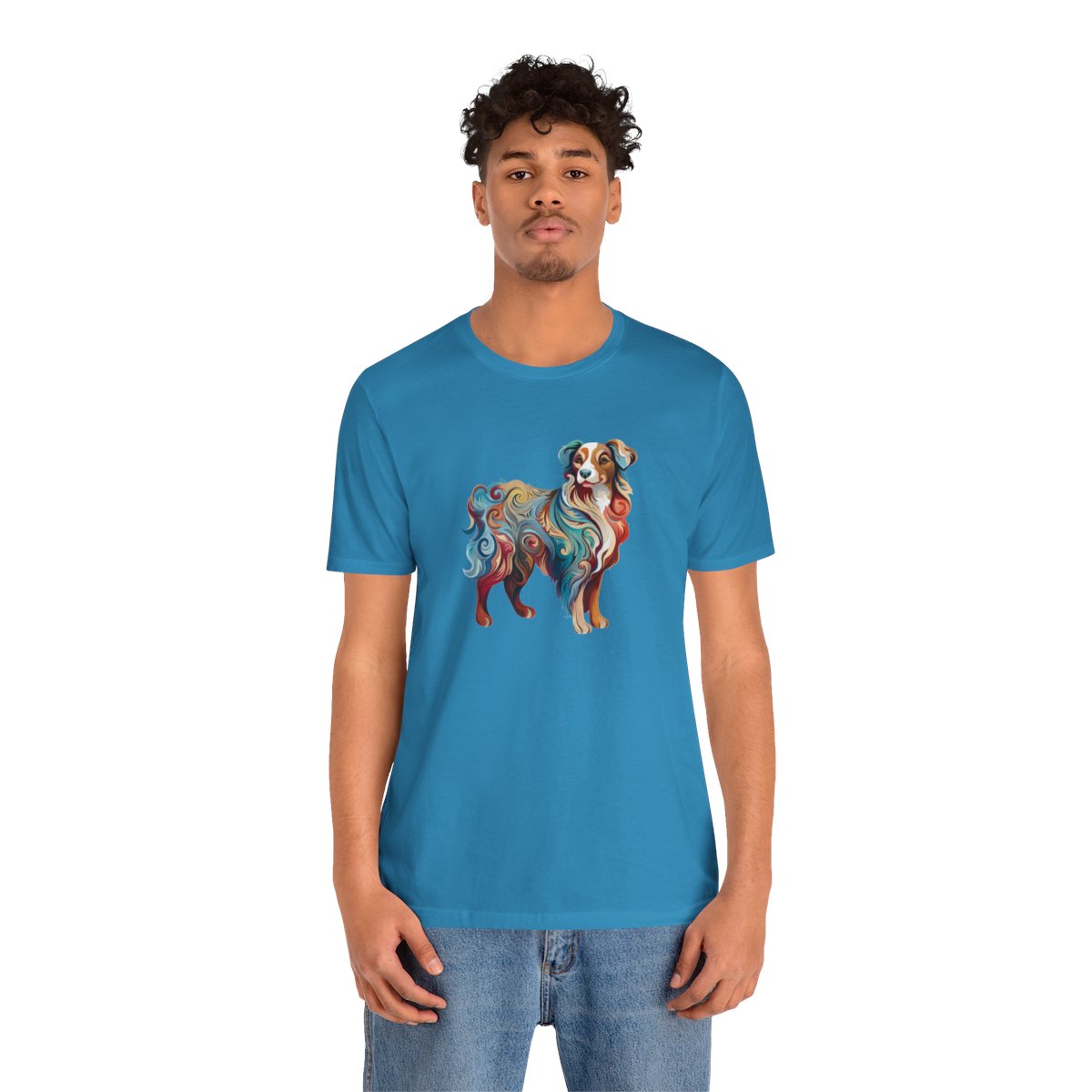 Art Nouveau Australian Shepherd - Men's Tee - person2