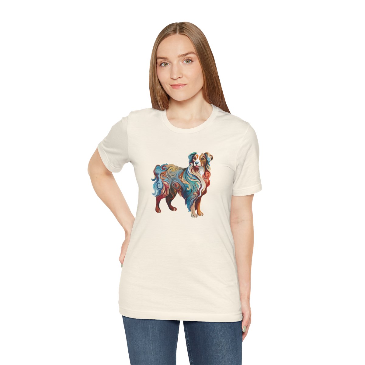 Art Nouveau Australian Shepherd - Men's Tee - person3