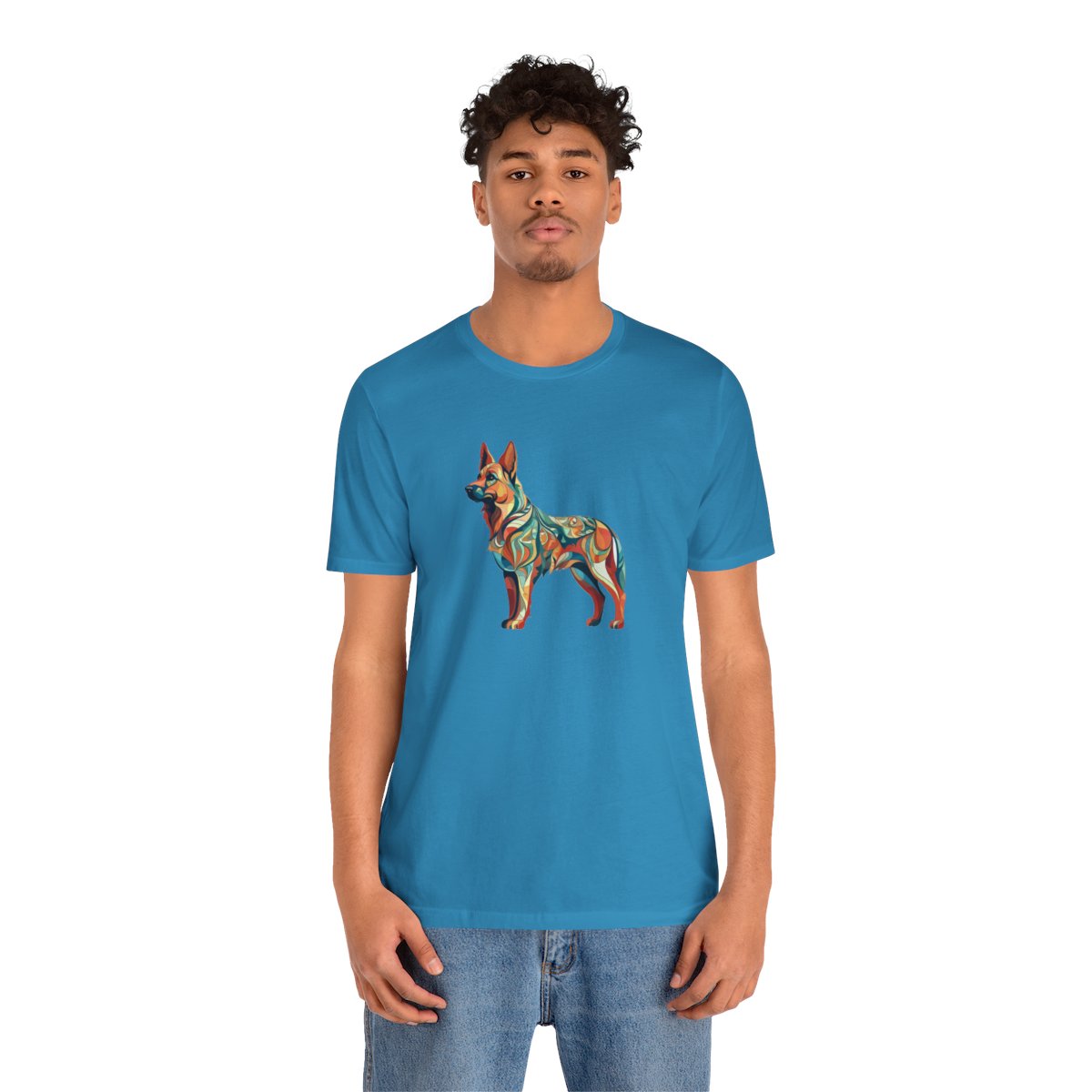 Art Nouveau German Shepherd - Men's Tee - person2
