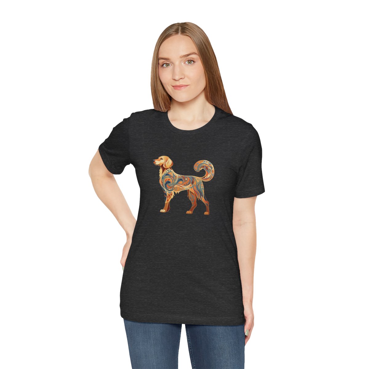 Art Nouveau Golden Retriever - Men's Tee - person3