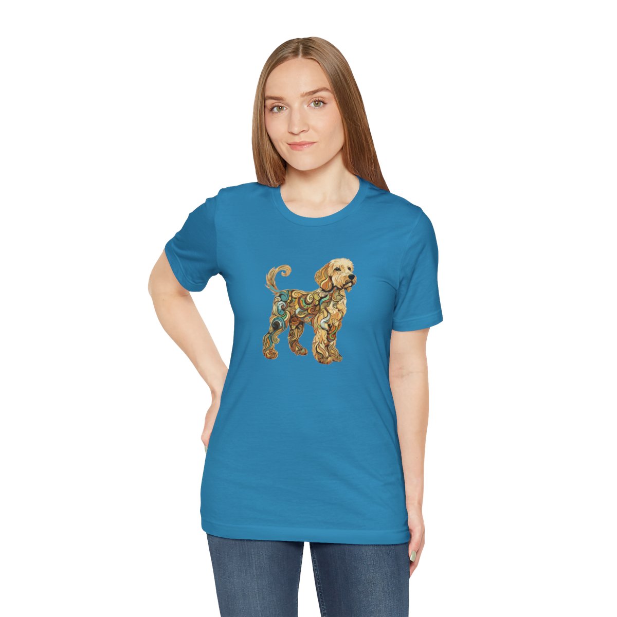 Art Nouveau Goldendoodle - Men's Tee - person3
