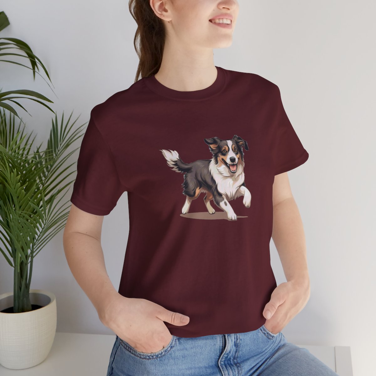 Playful Puppers Australian Shepherd - Men's Tee - lifestyle