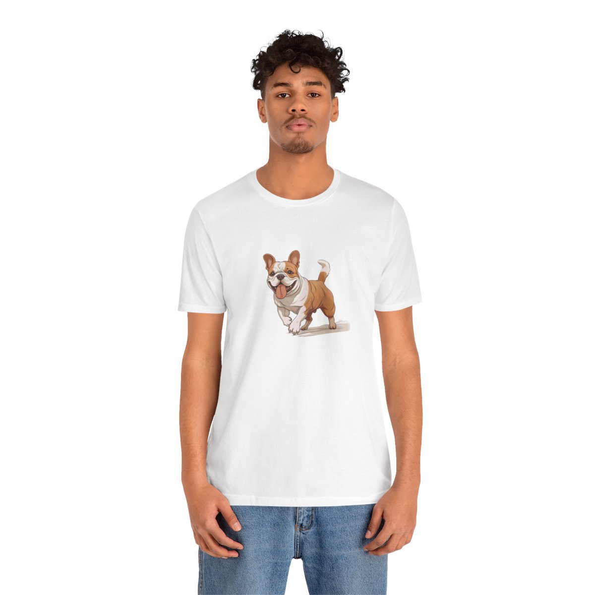Playful Puppers Bulldog - Men's Tee - person2