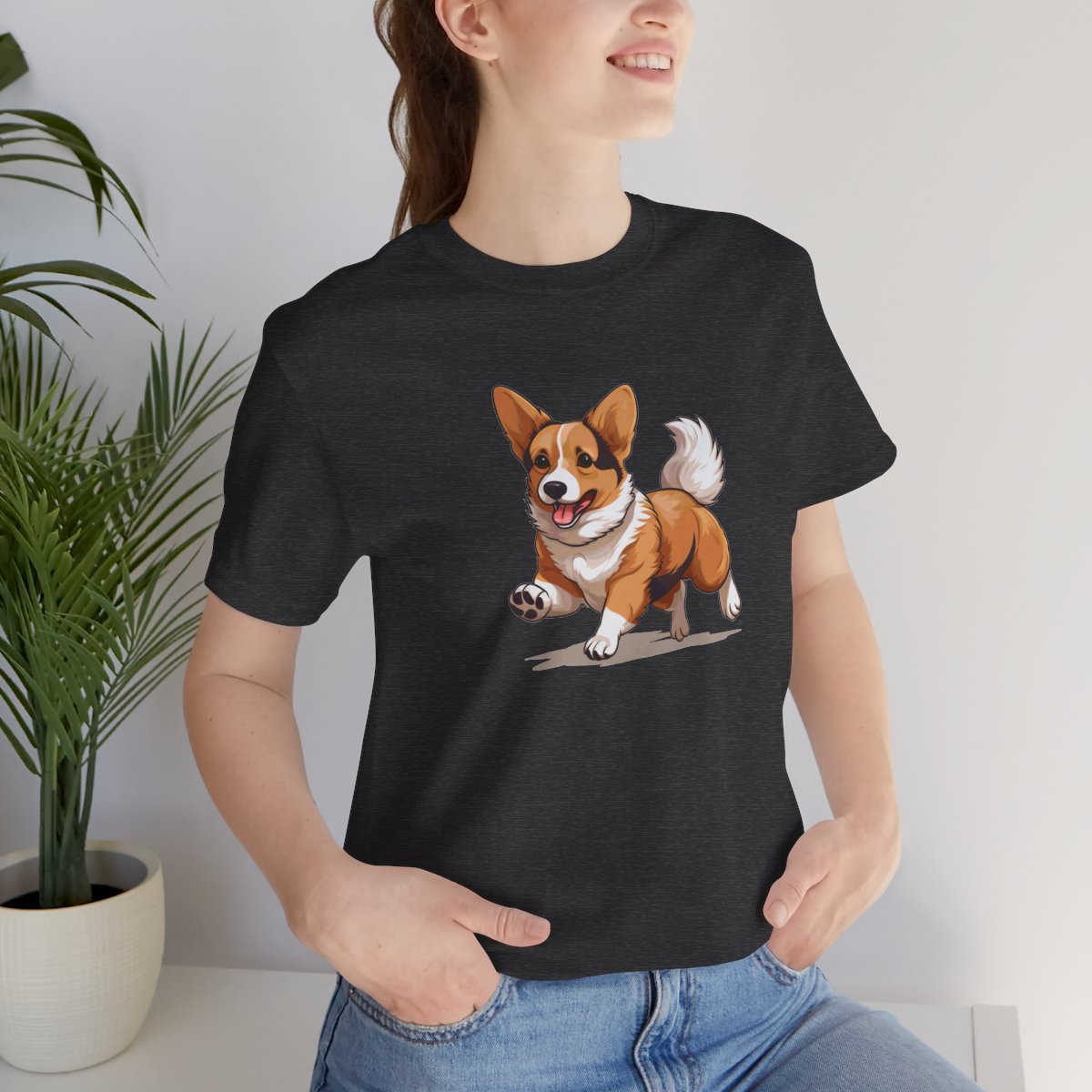 Playful Puppers Corgi - Men's Tee - lifestyle