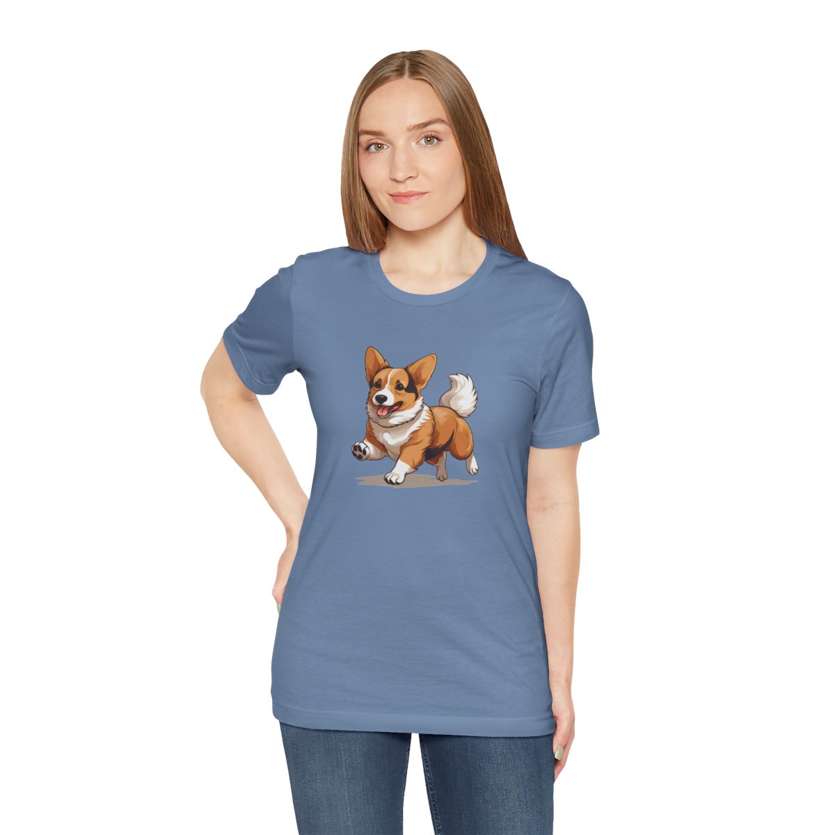 Playful Puppers Corgi - Men's Tee - person3