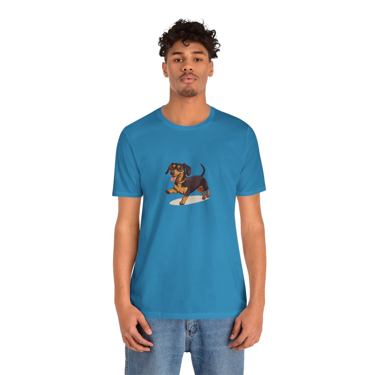Playful Puppers Dachshund - Men's Tee - person2