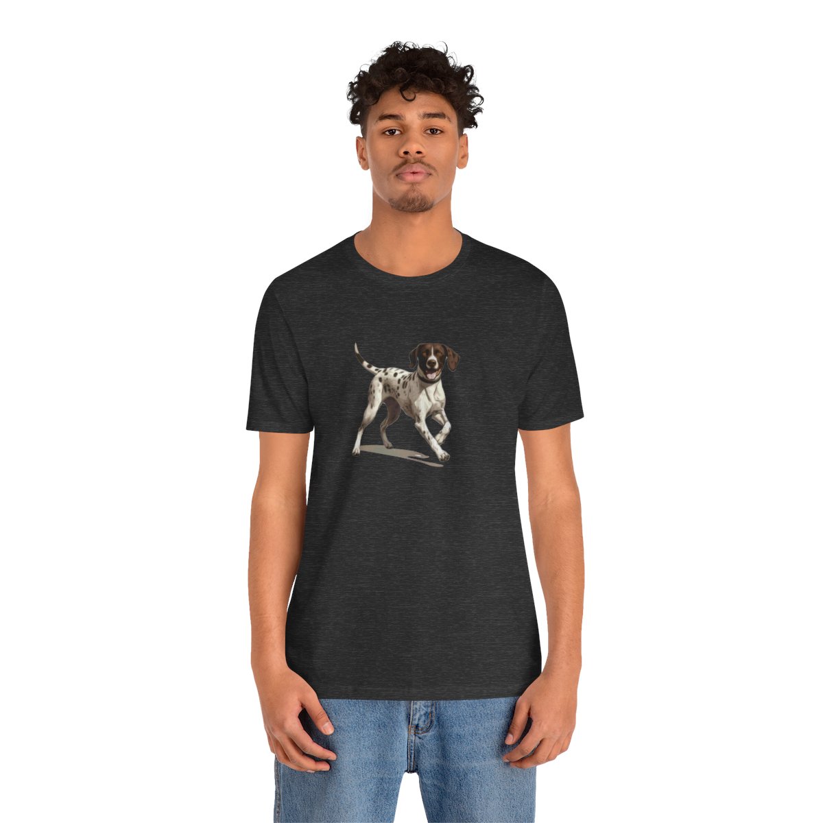 Playful Puppers German Shorthaired Pointer - Men's Tee - person2