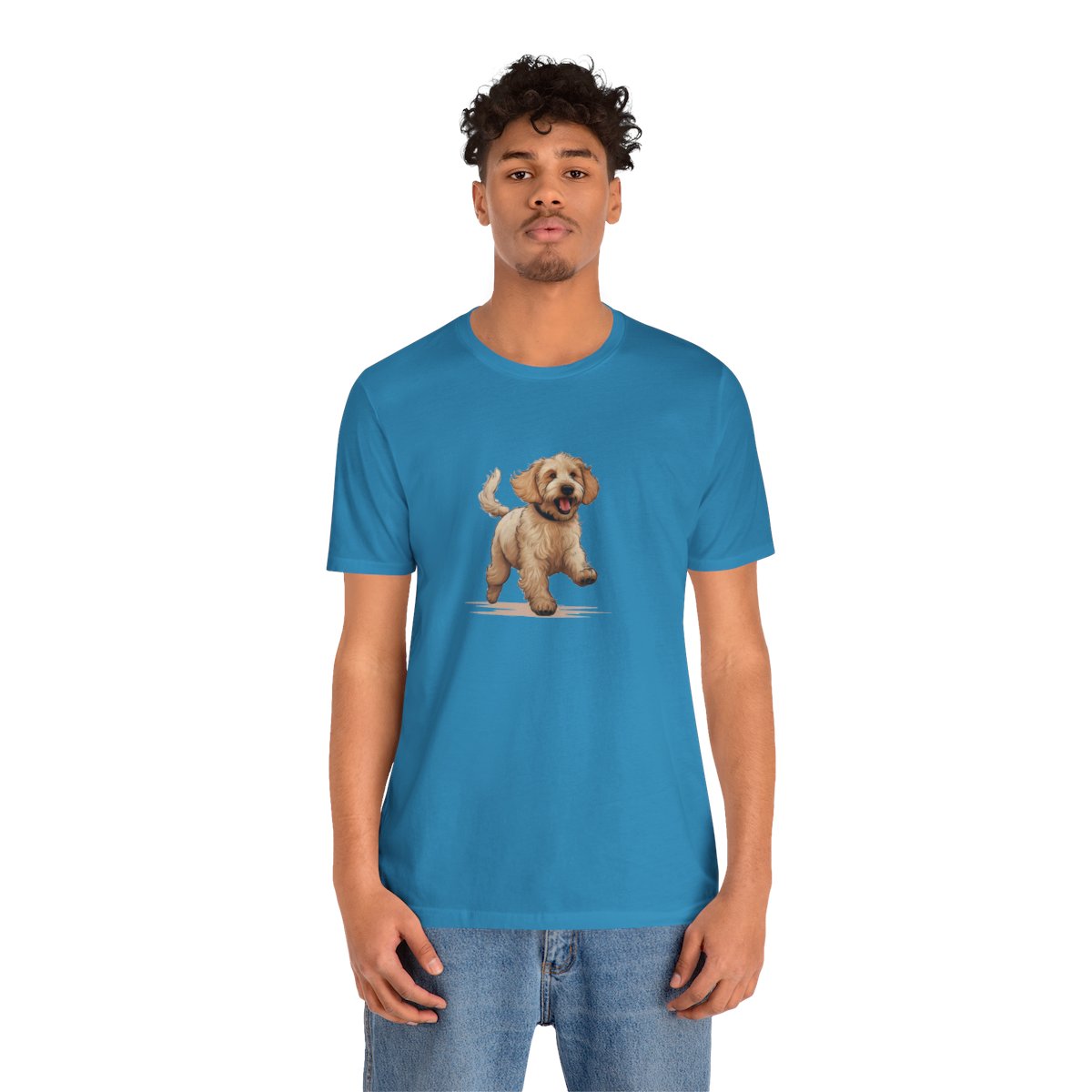 Playful Puppers Goldendoodle - Men's Tee - person2