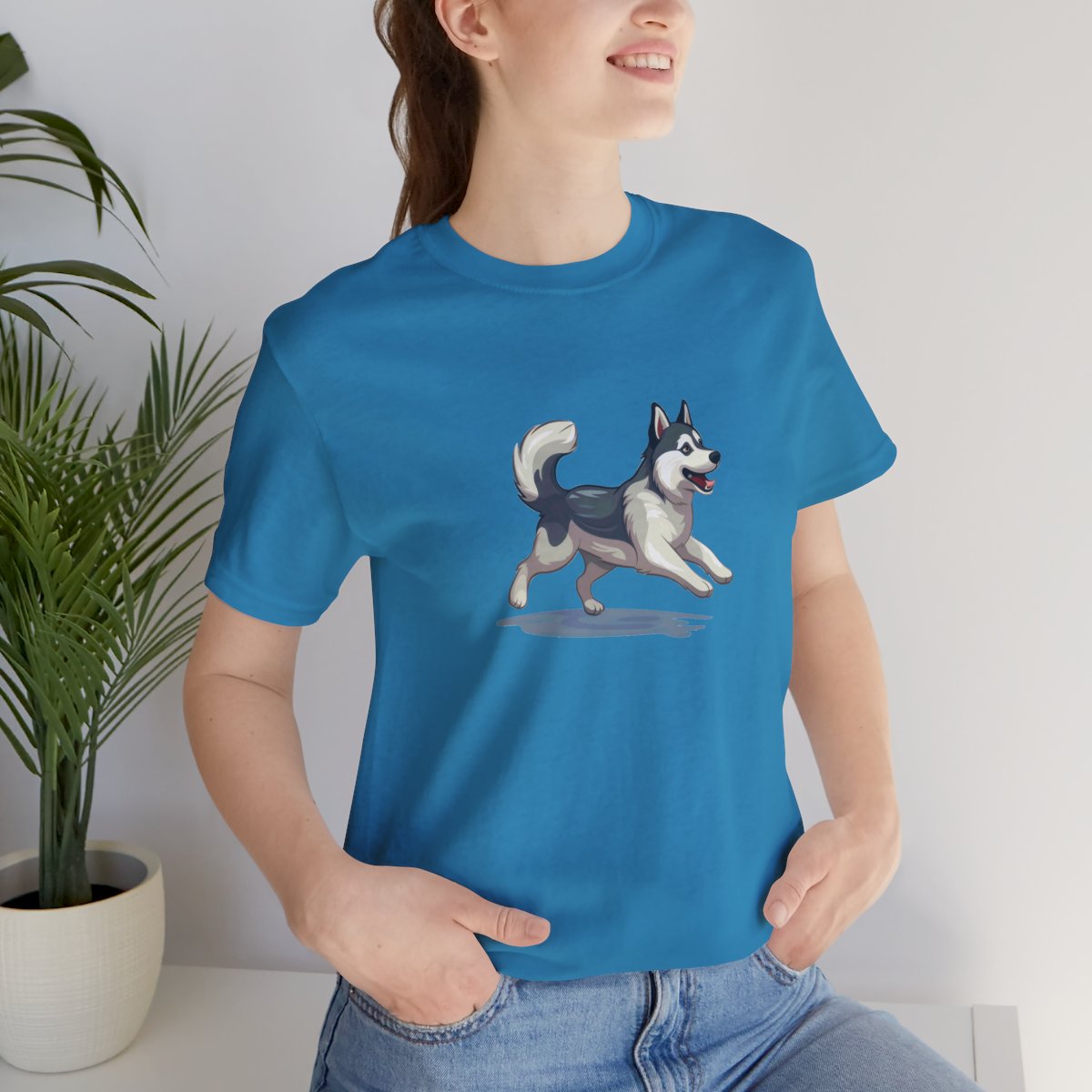 Playful Puppers Husky - Men's Tee - lifestyle