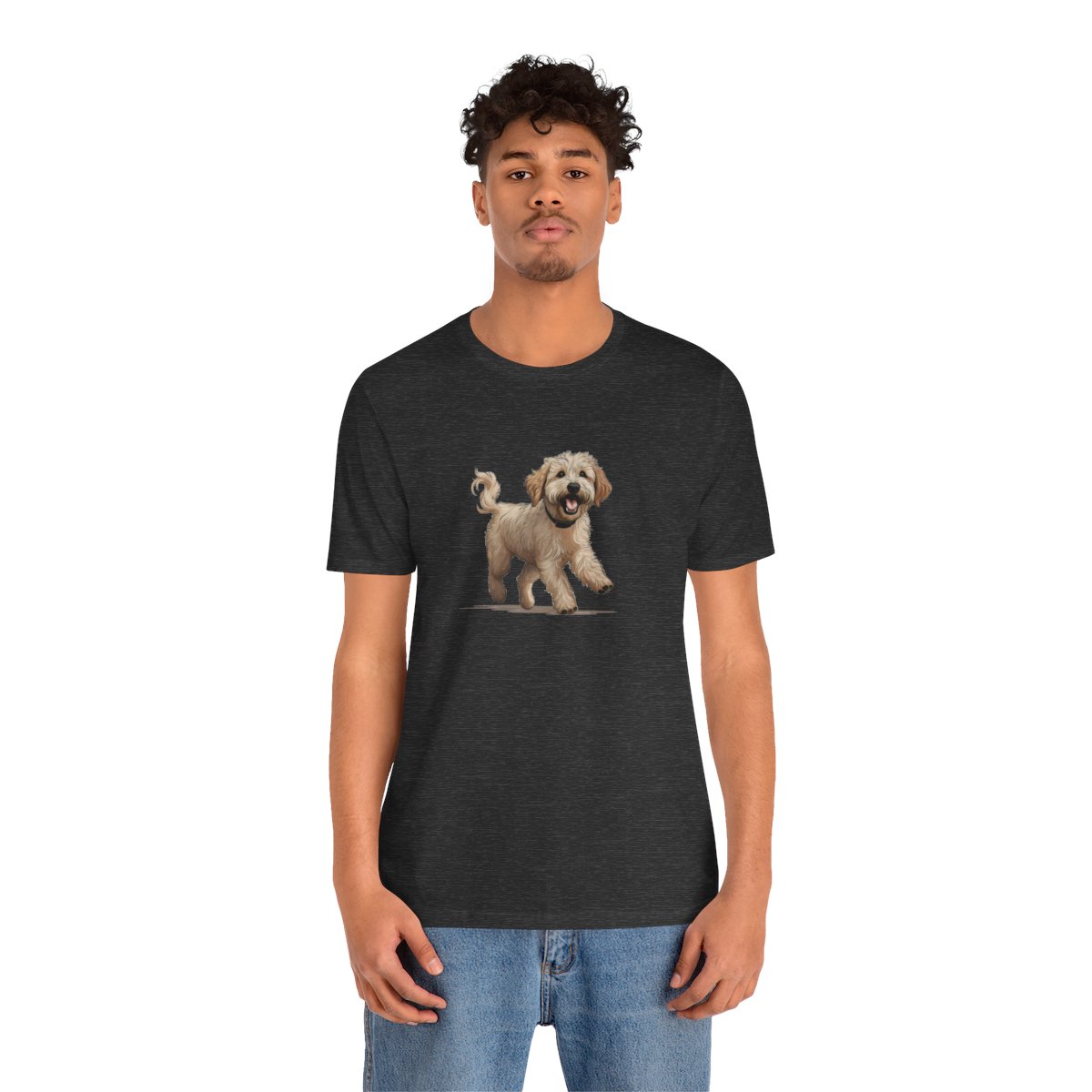 Playful Puppers Labradoodle - Men's Tee - person2