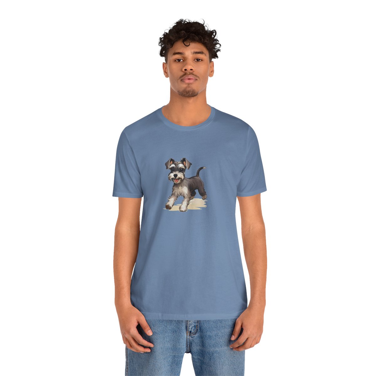 Playful Puppers Miniature Schnauzer - Men's Tee - person2
