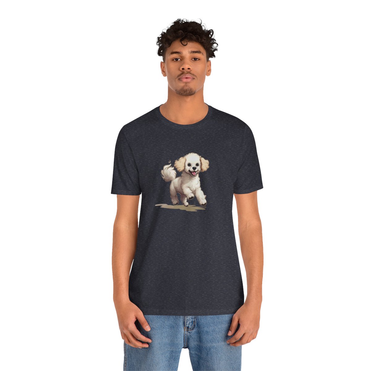 Playful Puppers Poodle - Men's Tee - person2