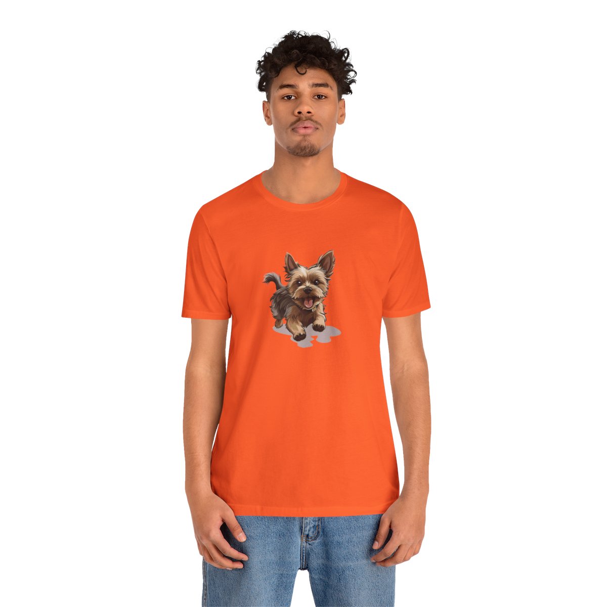 Playful Puppers Yorkshire Terrier - Men's Tee - person2