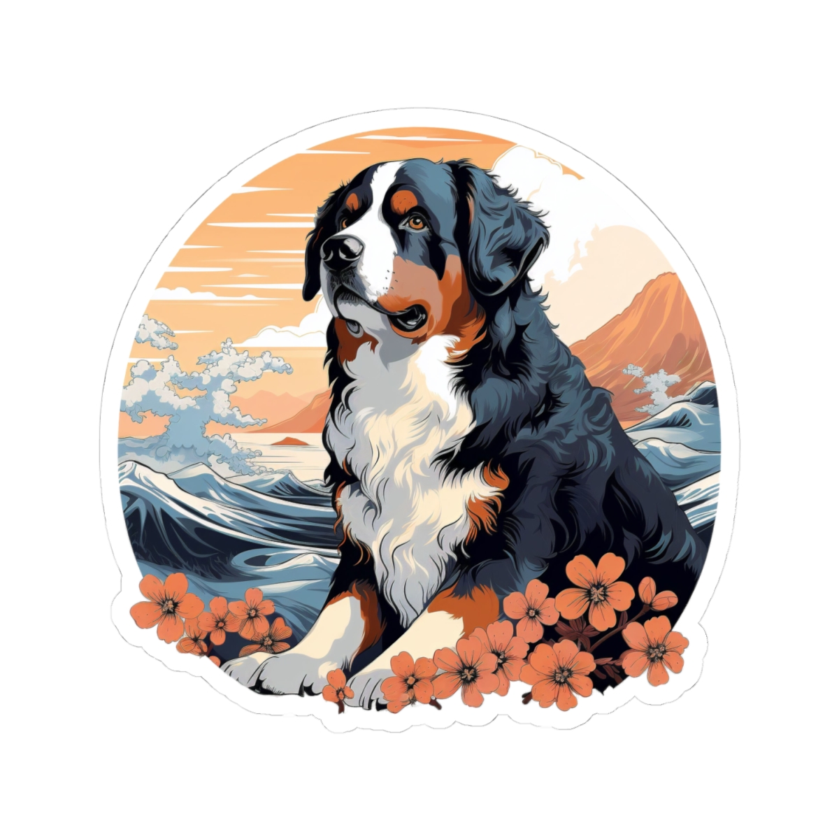 Aloha Bernese Mountain Dog - Sticker