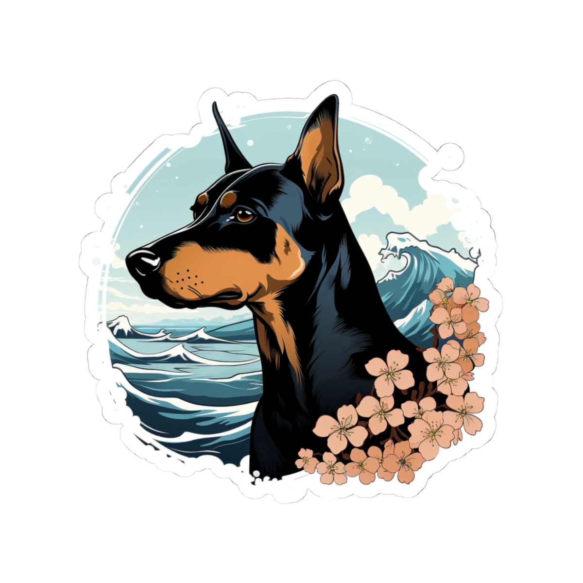 Aloha Doberman - Sticker