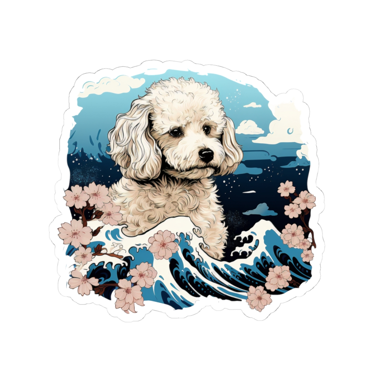 Aloha Poodle - Sticker