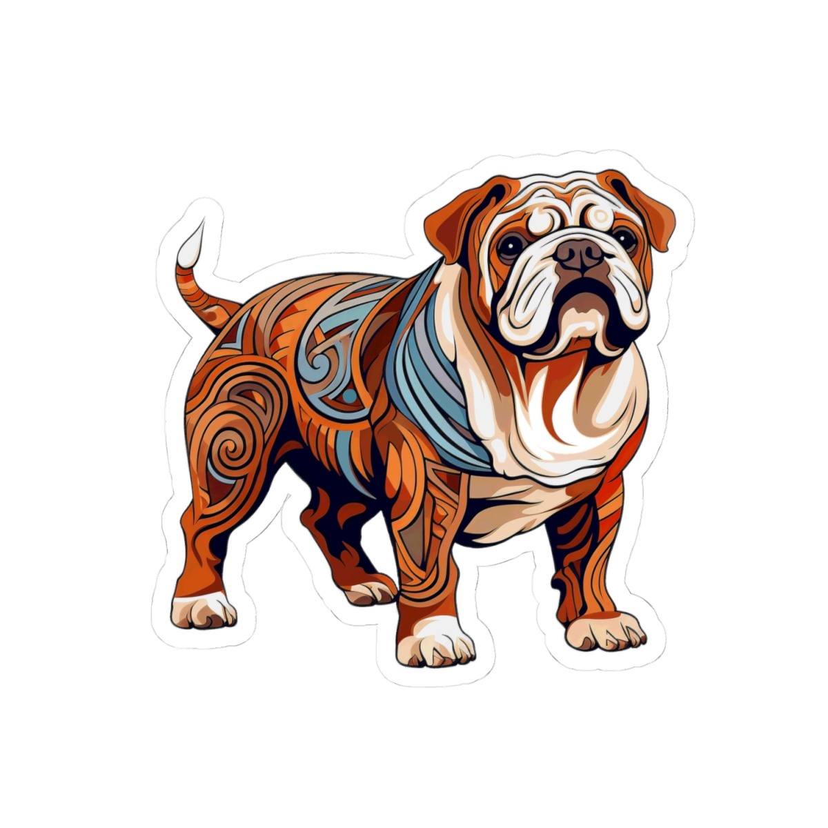 Art Nouveau Bulldog - Sticker