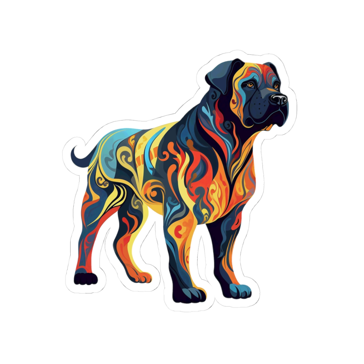 Art Nouveau Cane Corso - Sticker