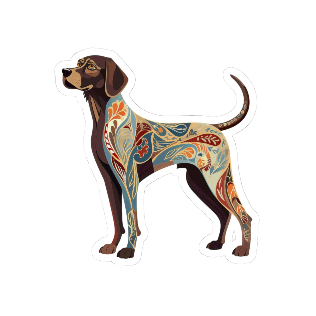 Art Nouveau German Shorthaired Pointer - Sticker
