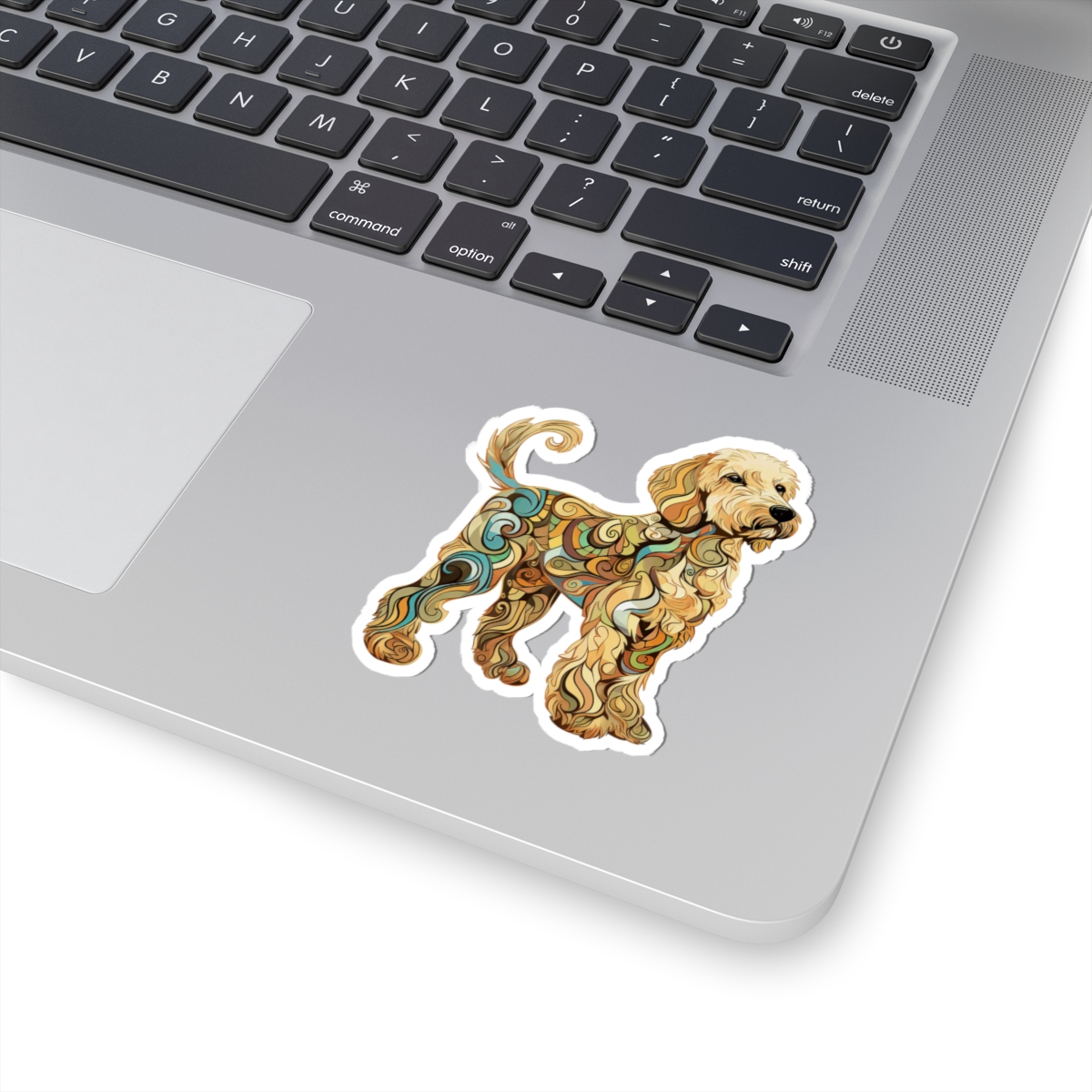 Art Nouveau Goldendoodle - Sticker - context