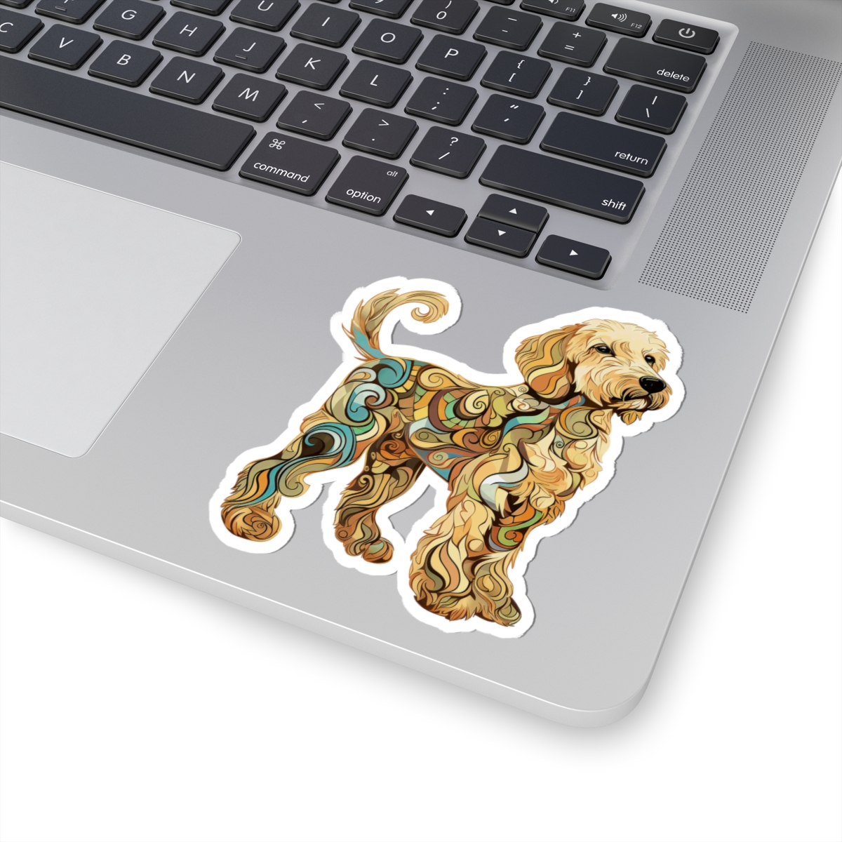 Art Nouveau Goldendoodle - Sticker - context