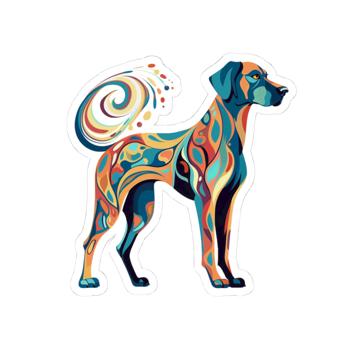 Art Nouveau Great Dane - Sticker