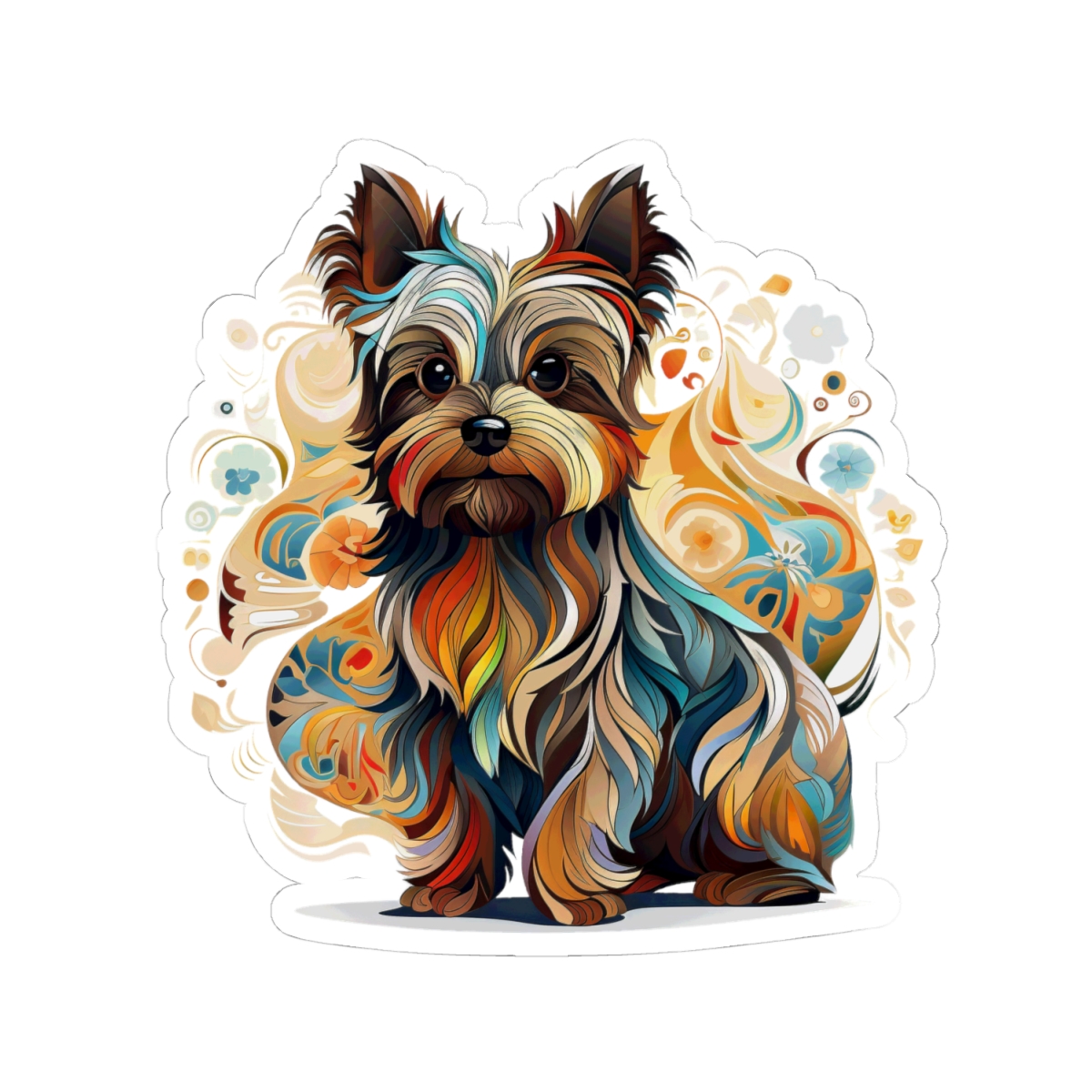 Art Nouveau Yorkshire Terrier - Sticker