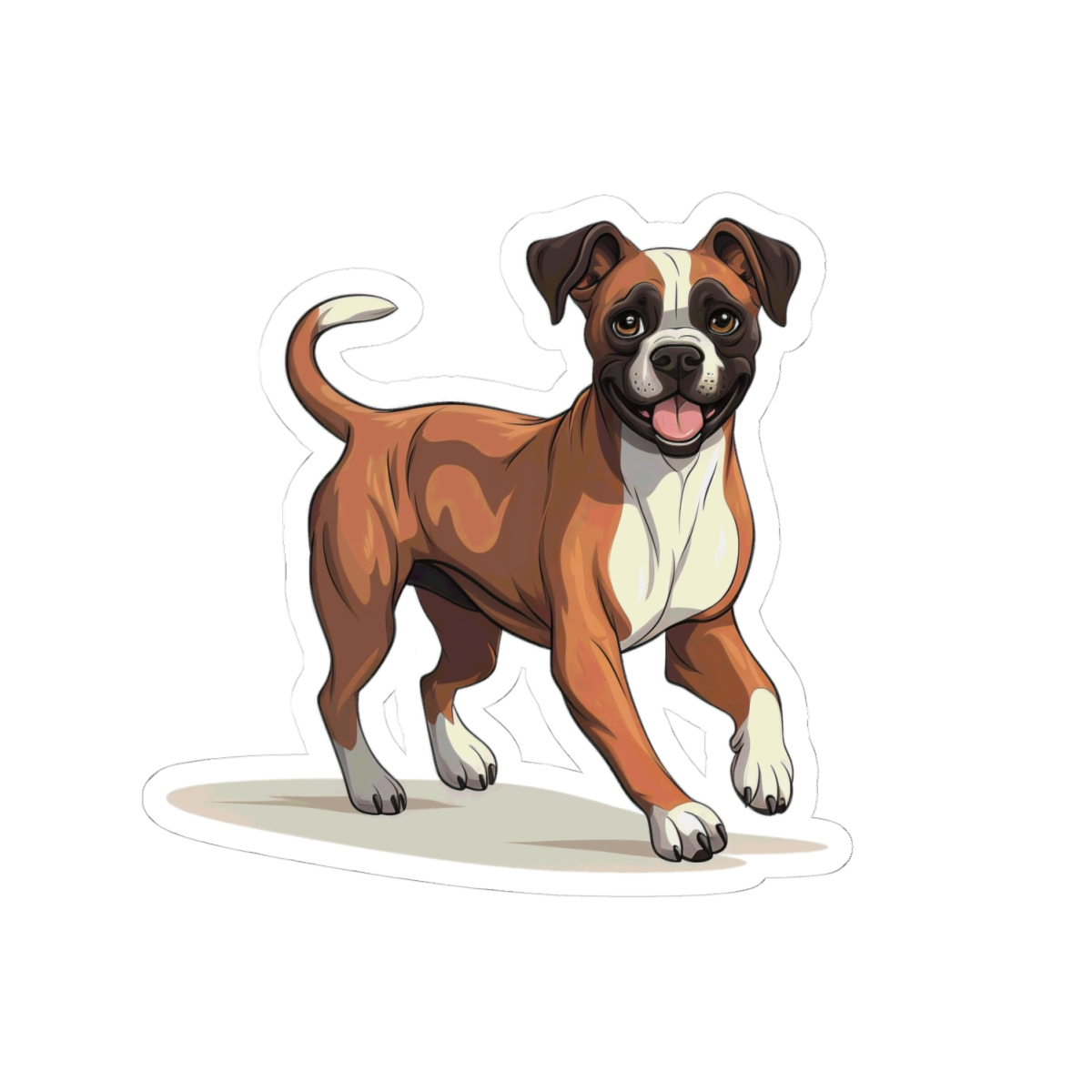 Playful Puppers Boxer - Sticker
