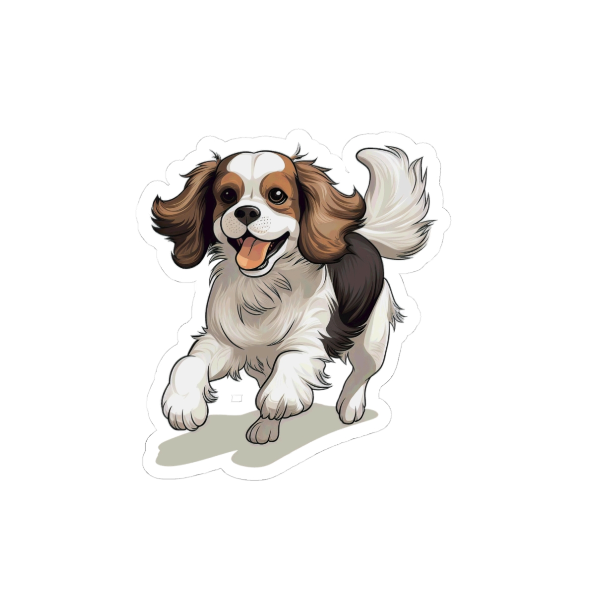 Playful Puppers Cavalier King Charles - Sticker