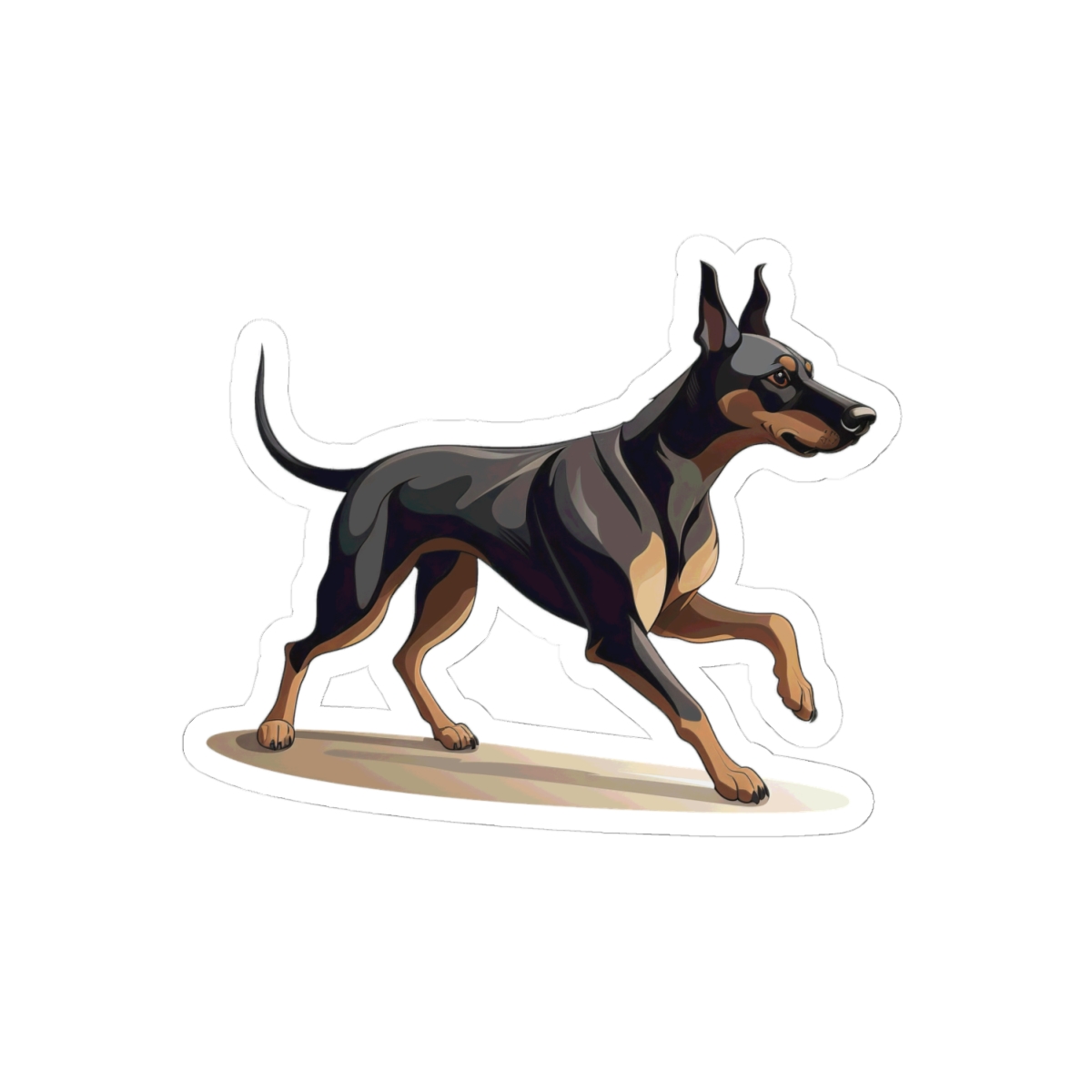Playful Puppers Doberman - Sticker