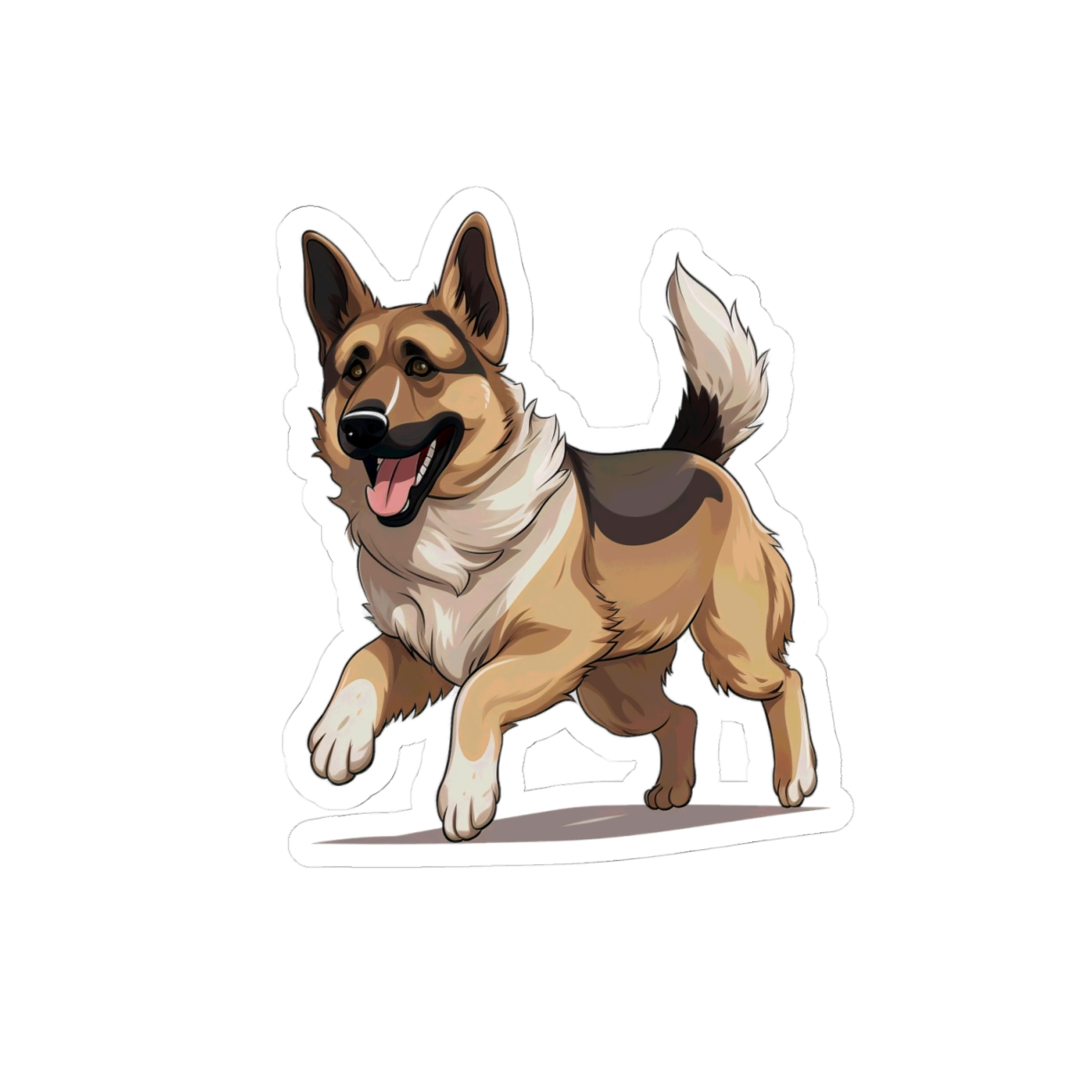 Playful Puppers German Shepherd - Sticker