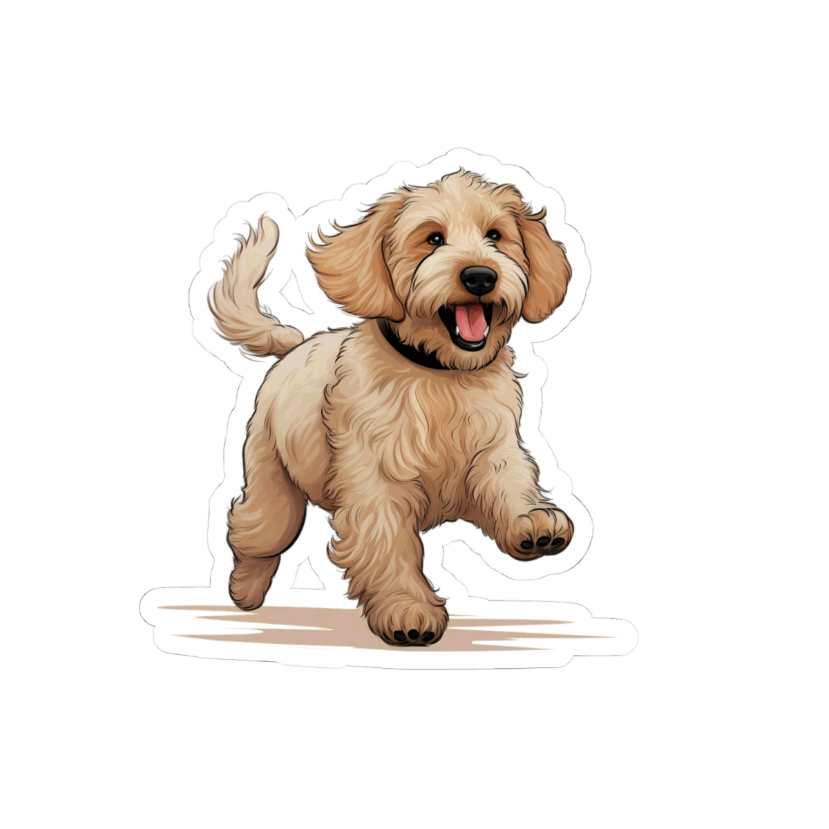 Playful Puppers Goldendoodle - Sticker