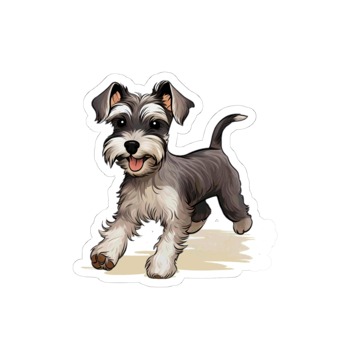 Playful Puppers Miniature Schnauzer - Sticker